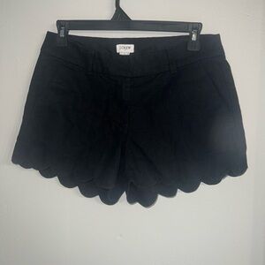 J. Crew Women's Black Scalloped Shorts